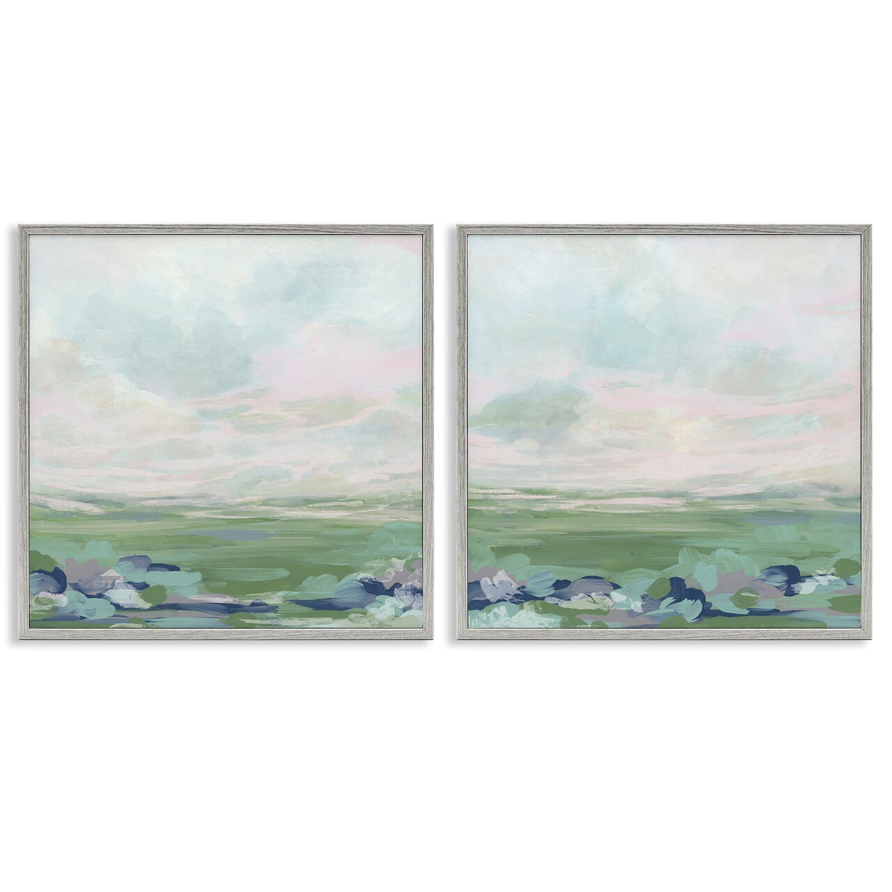 Stupell Industries Abstract Gradient Landscapes 2pc Framed Giclee Wall Art Set Design by June Erica Vess